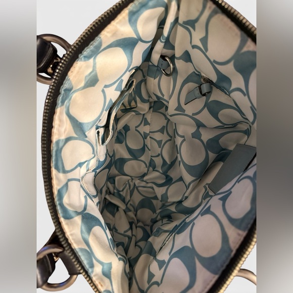 Coach Hampton Black Nylon Leather Trim Tote Bag - Picture 6 of 8